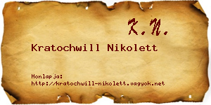 Kratochwill Nikolett névjegykártya